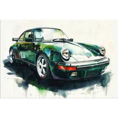 Porsche groen art